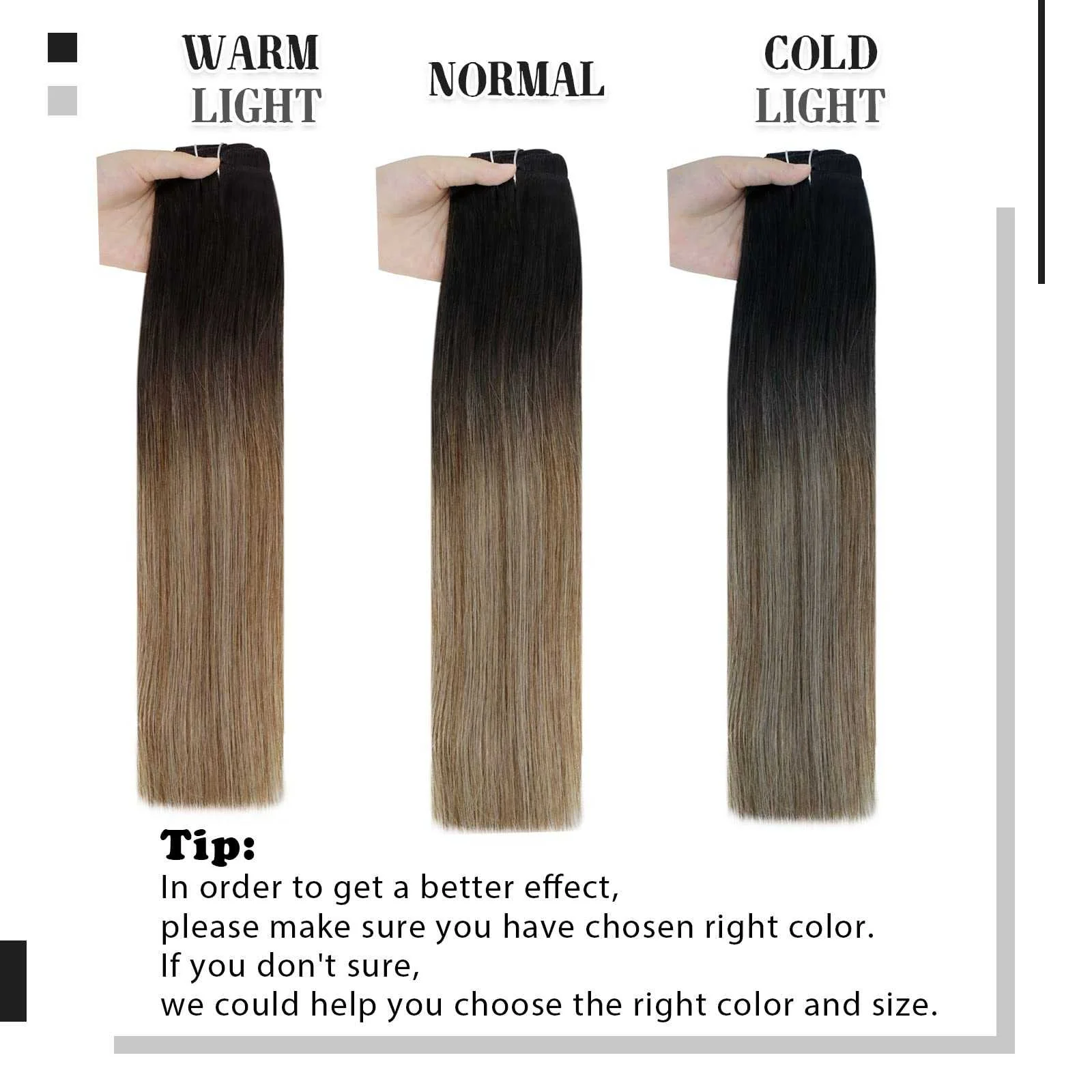 Balayage Clip in Human Hair Extensions Real Human Hair - Image 47