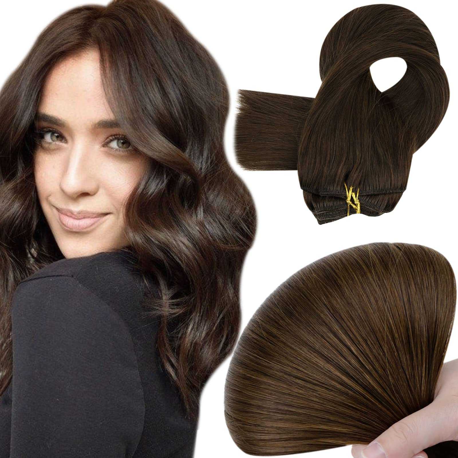 Balayage Clip in Human Hair Extensions Real Human Hair - Image 54
