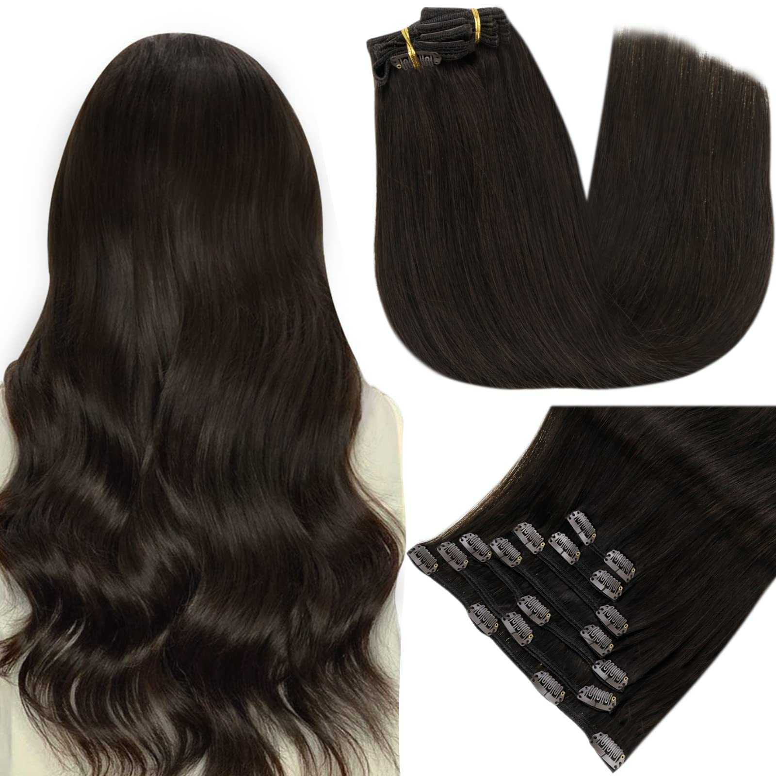 Balayage Clip in Human Hair Extensions Real Human Hair - Image 61