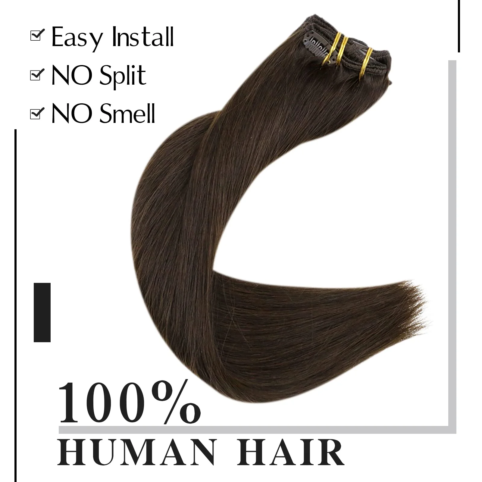 Balayage Clip in Human Hair Extensions Real Human Hair - Image 62