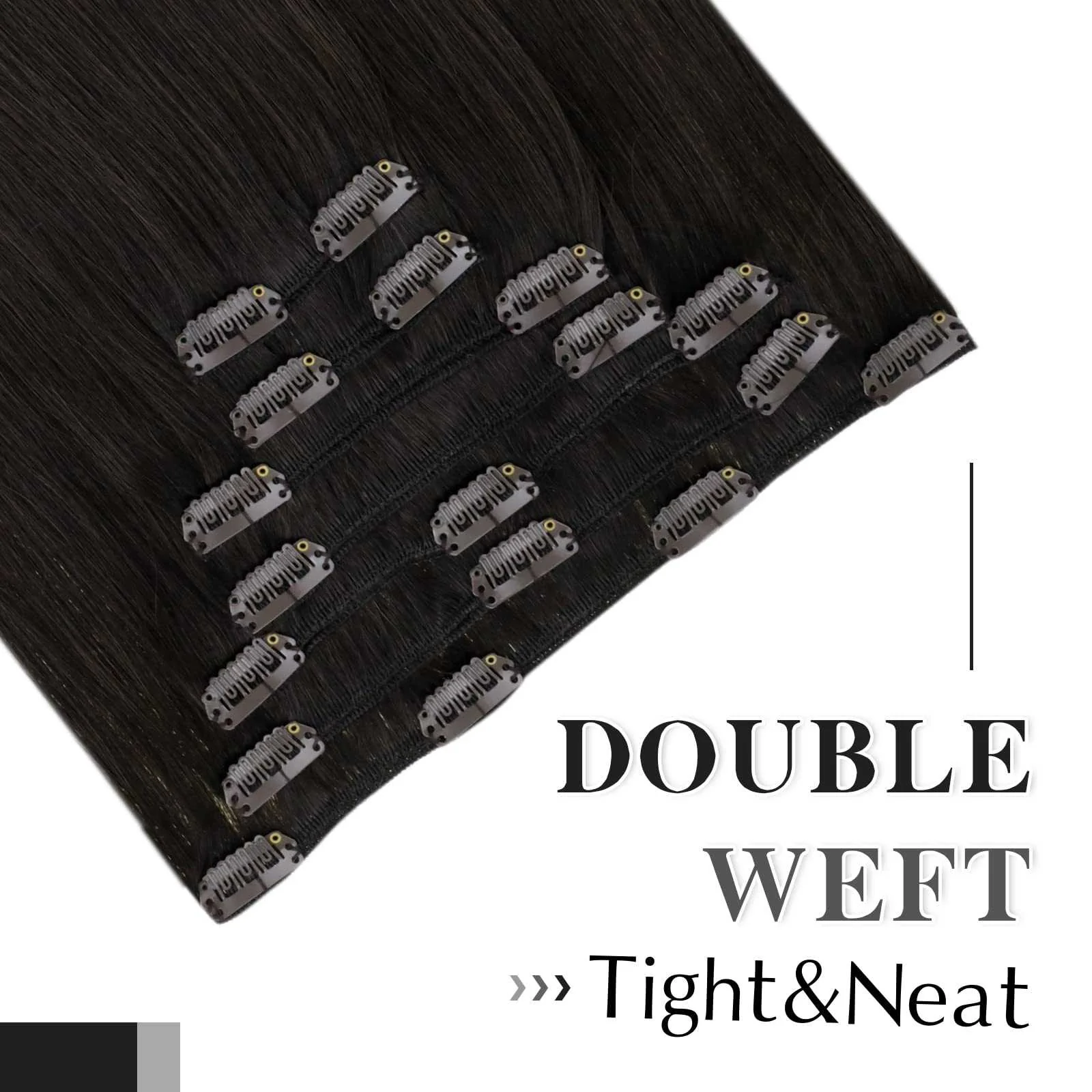 Balayage Clip in Human Hair Extensions Real Human Hair - Image 63