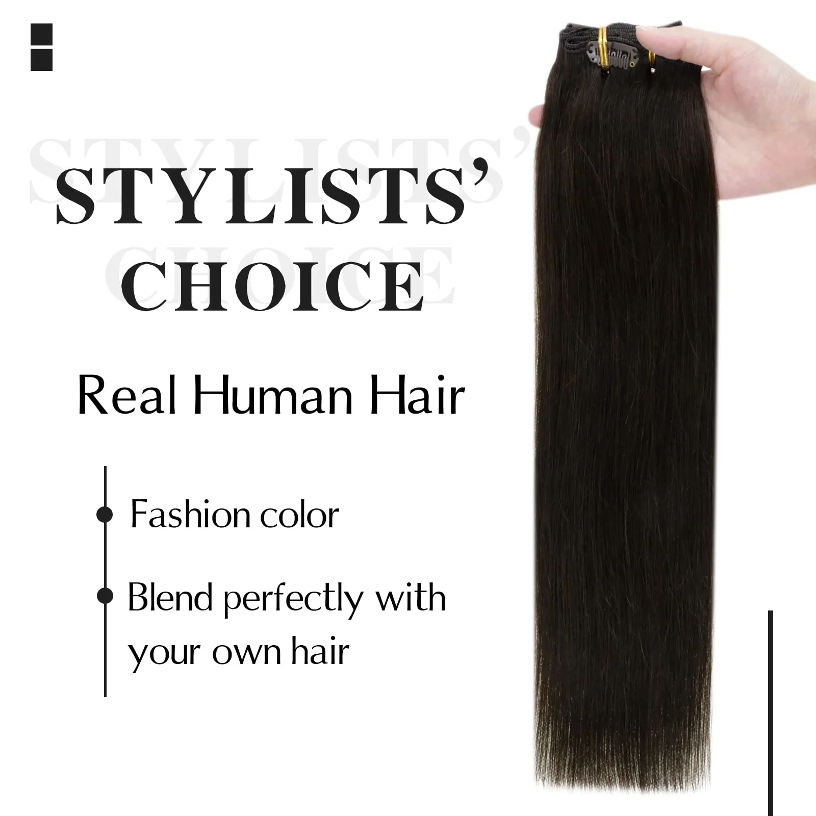 Balayage Clip in Human Hair Extensions Real Human Hair - Image 65
