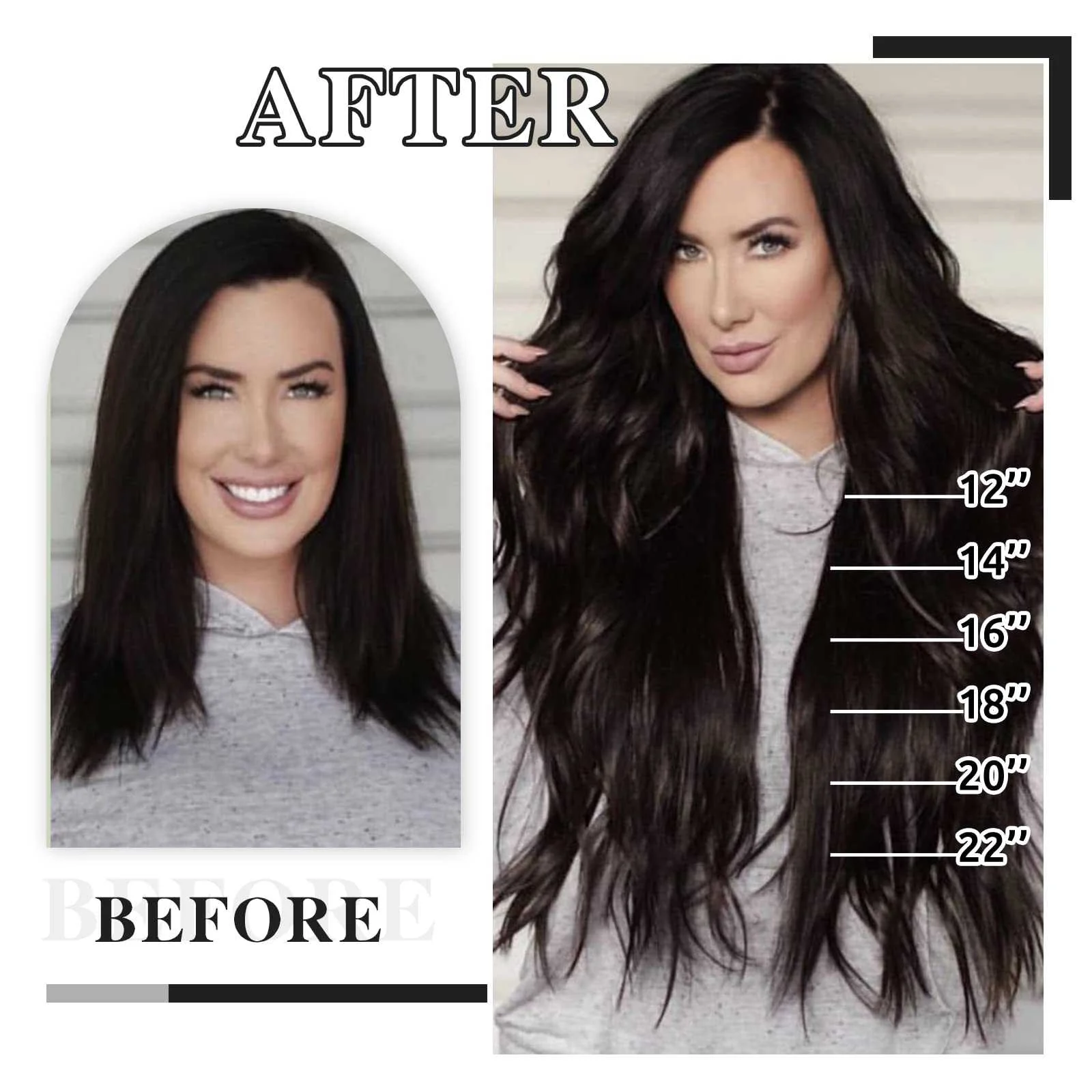 Balayage Clip in Human Hair Extensions Real Human Hair - Image 66