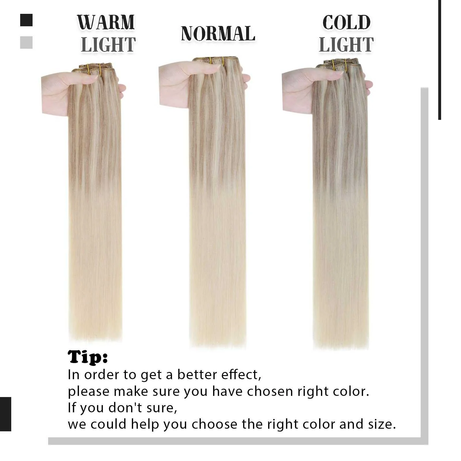 Balayage Clip in Human Hair Extensions Real Human Hair - Image 7