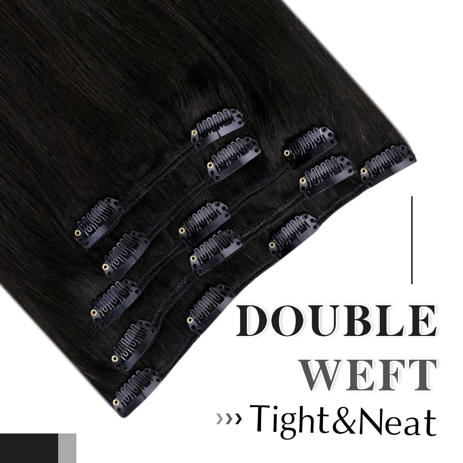Balayage Clip in Human Hair Extensions Real Human Hair - Image 75