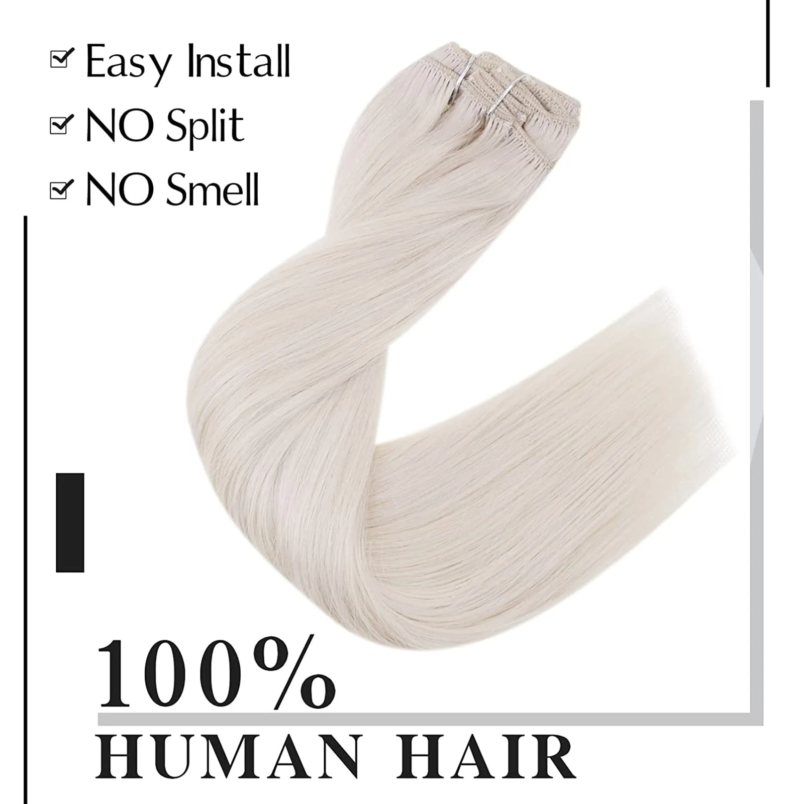 Balayage Clip in Human Hair Extensions Real Human Hair - Image 83