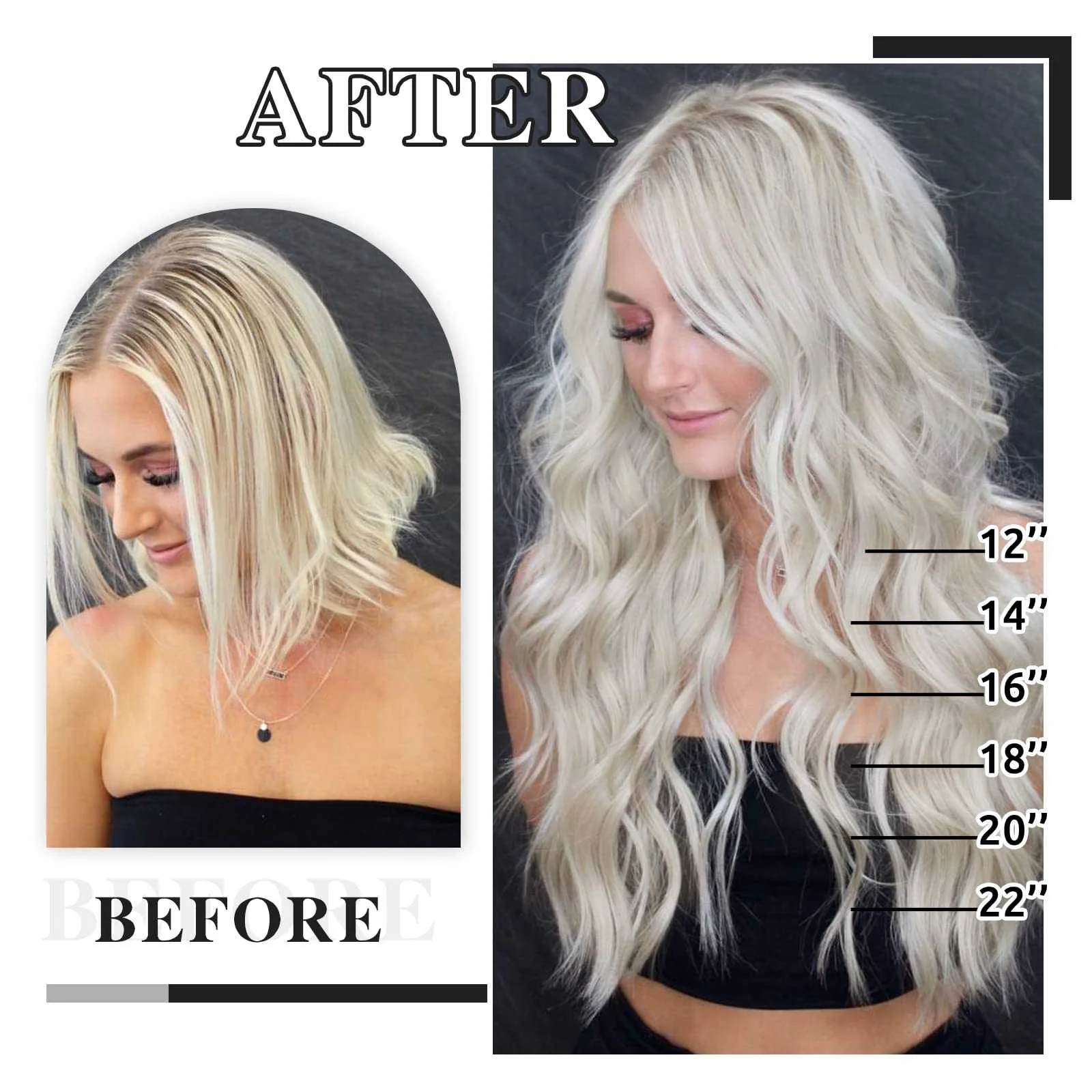 Balayage Clip in Human Hair Extensions Real Human Hair - Image 88
