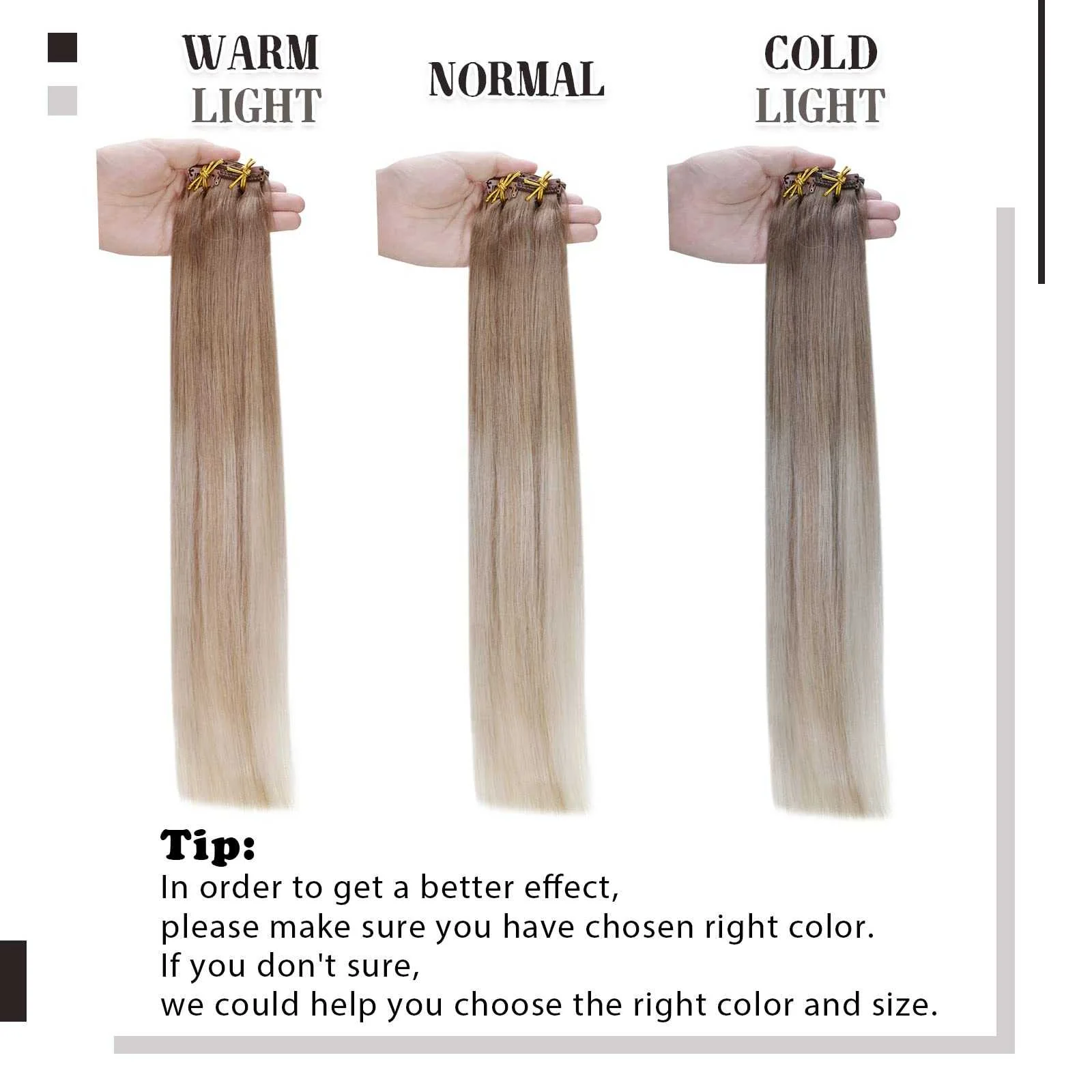 Balayage Clip in Human Hair Extensions Real Human Hair - Image 99