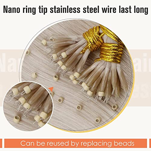 Balayage Nano Ring Human Hair Extensions - Image 115