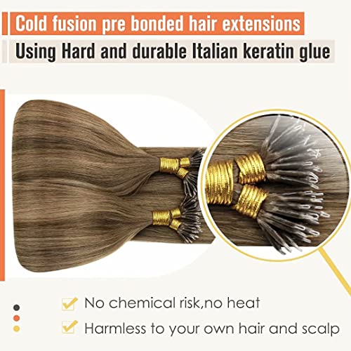 Balayage Nano Ring Human Hair Extensions - Image 68