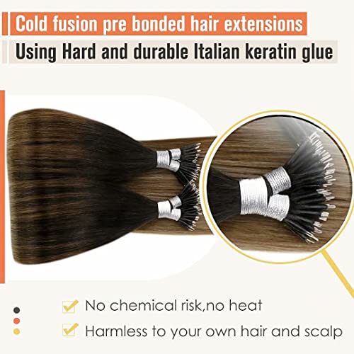 Balayage Nano Ring Human Hair Extensions - Image 7