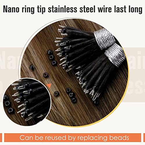 Balayage Nano Ring Human Hair Extensions - Image 8