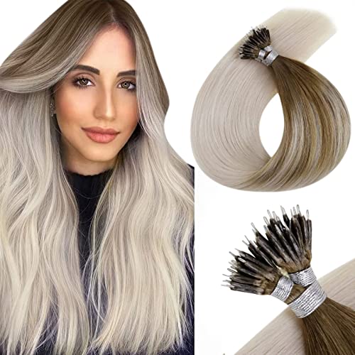 Balayage Nano Ring Human Hair Extensions - Image 85