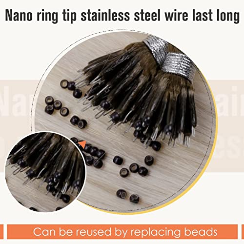 Balayage Nano Ring Human Hair Extensions - Image 88