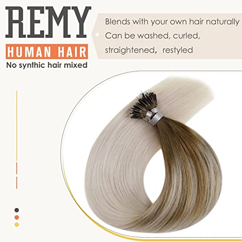 Balayage Nano Ring Human Hair Extensions - Image 89