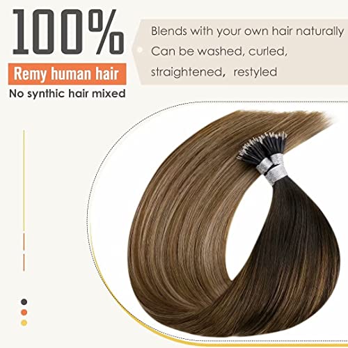 Balayage Nano Ring Human Hair Extensions - Image 9