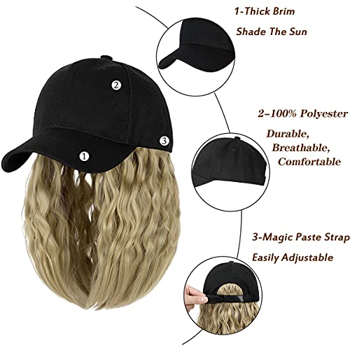 Baseball Cap Hair with 14 Inch Wavy Hair - Image 10