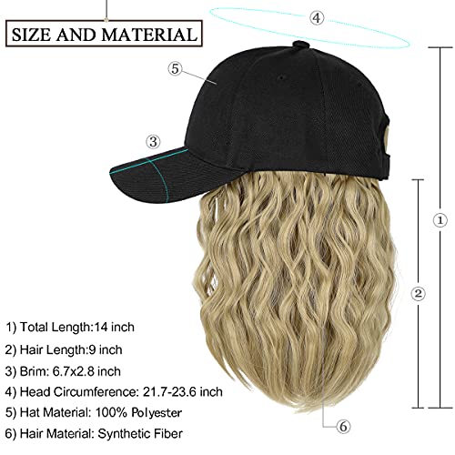 Baseball Cap Hair with 14 Inch Wavy Hair - Image 11