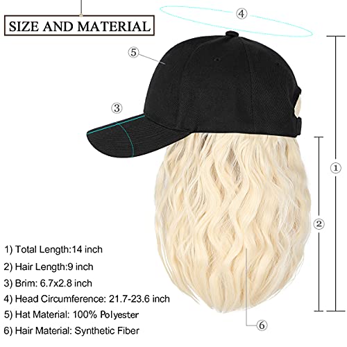 Baseball Cap Hair with 14 Inch Wavy Hair - Image 17