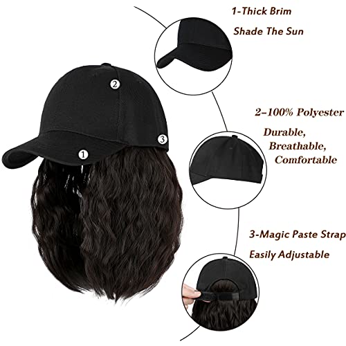 Baseball Cap Hair with 14 Inch Wavy Hair - Image 21