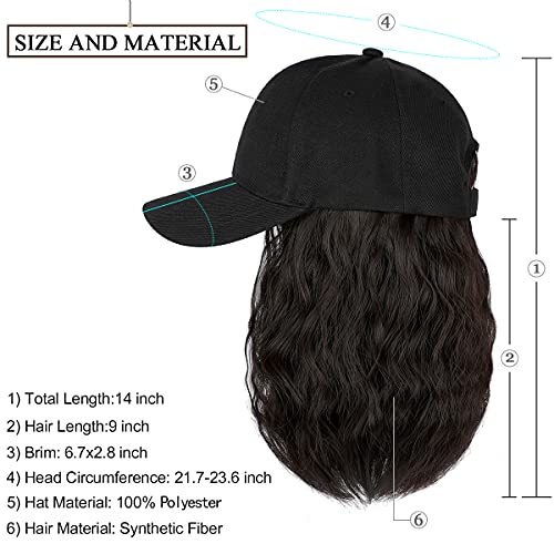 Baseball Cap Hair with 14 Inch Wavy Hair - Image 22