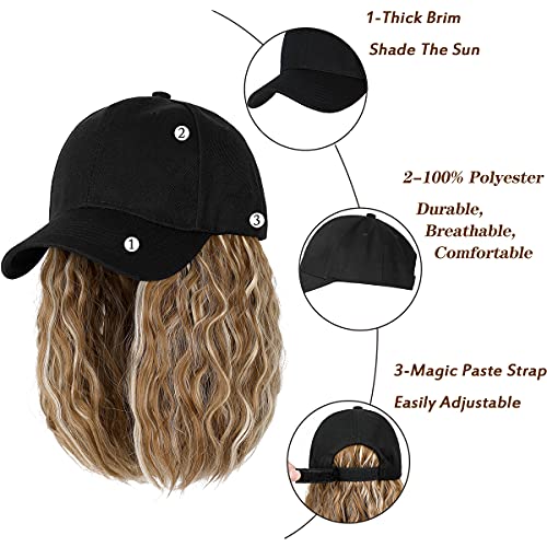 Baseball Cap Hair with 14 Inch Wavy Hair - Image 27