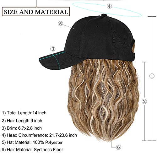 Baseball Cap Hair with 14 Inch Wavy Hair - Image 28