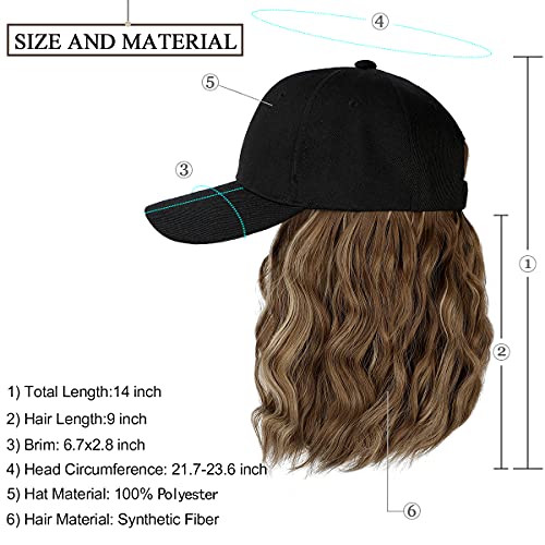 Baseball Cap Hair with 14 Inch Wavy Hair - Image 33