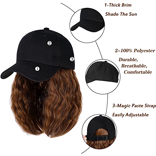 Baseball Cap Hair with 14 Inch Wavy Hair - Image 36