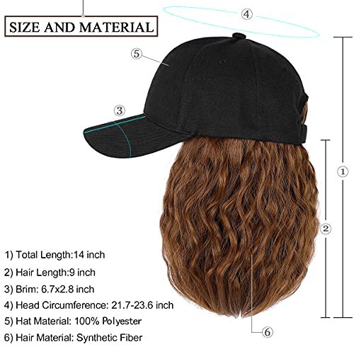 Baseball Cap Hair with 14 Inch Wavy Hair - Image 37