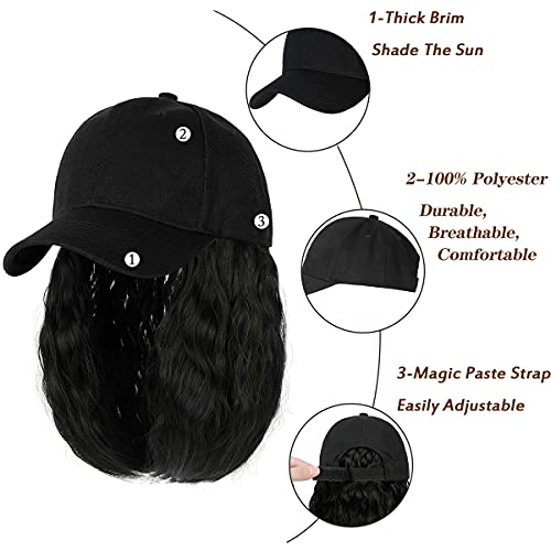Baseball Cap Hair with 14 Inch Wavy Hair - Image 41