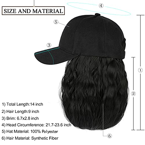 Baseball Cap Hair with 14 Inch Wavy Hair - Image 42
