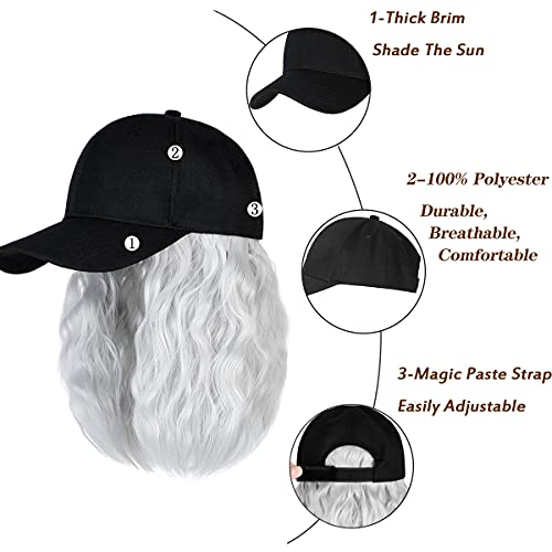 Baseball Cap Hair with 14 Inch Wavy Hair - Image 47