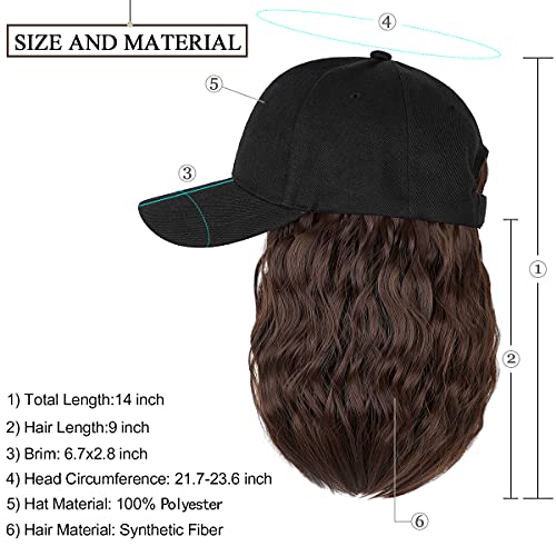 Baseball Cap Hair with 14 Inch Wavy Hair - Image 6