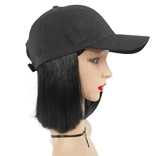 Baseball Cap Wig with Synthetic Hair Extension - Image 3