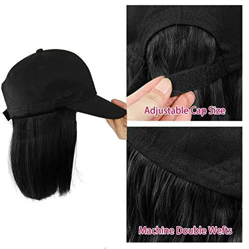 Baseball Cap Wig with Synthetic Hair Extension - Image 5
