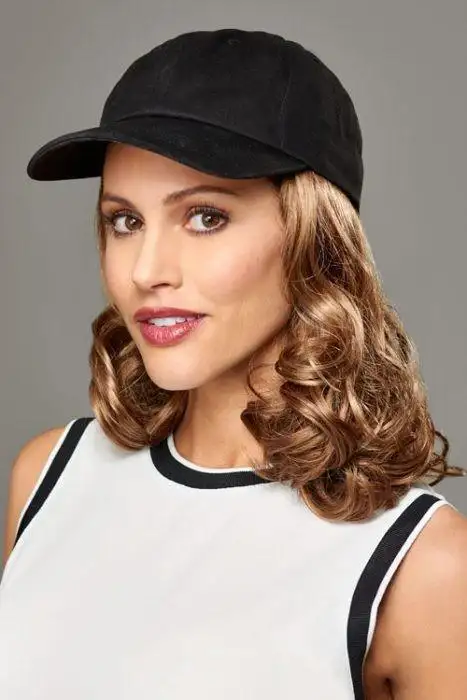 Baseball Cap with Curly Hair - Image 6
