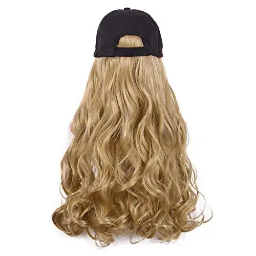 Baseball Cap with Long Curly Hair Extension - Image 5