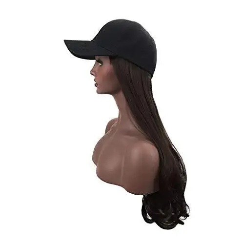 Baseball Cap with Long Curly Wavy Hair Synthetic Wig - Image 17