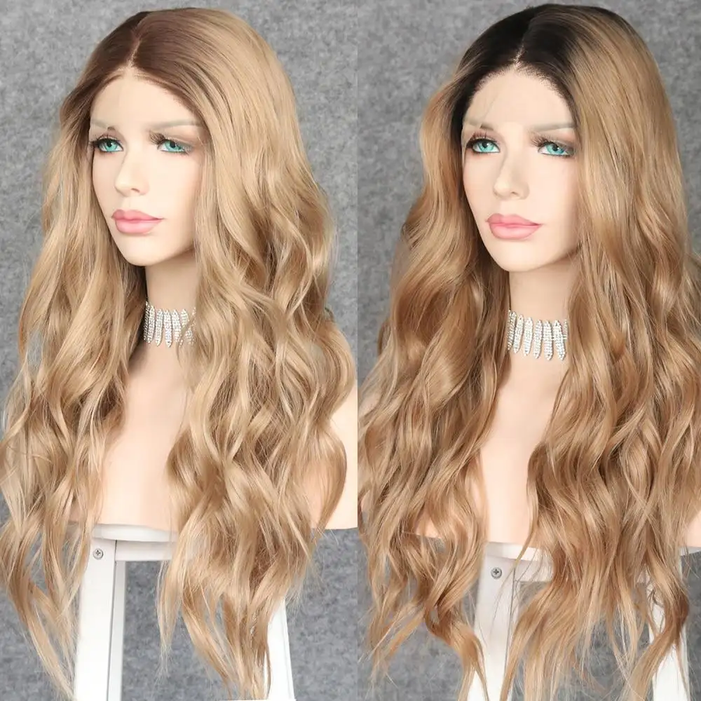 Beach Waves Long Wavy Synthetic Lace Front Wig - Image 2
