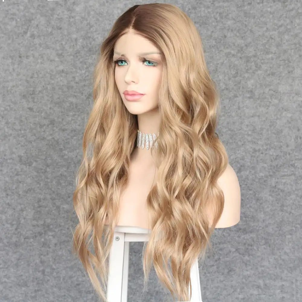 Beach Waves Long Wavy Synthetic Lace Front Wig - Image 3