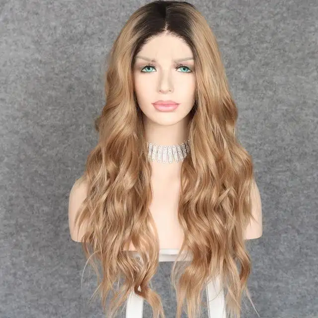 Beach Waves Long Wavy Synthetic Lace Front Wig - Image 7