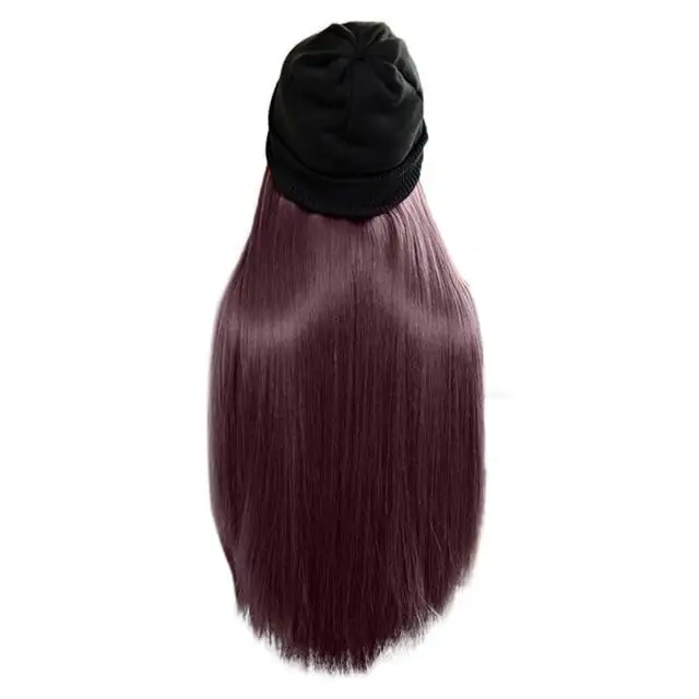 Beanie Hat Wig With 28 Inch Hair Attached - Image 13
