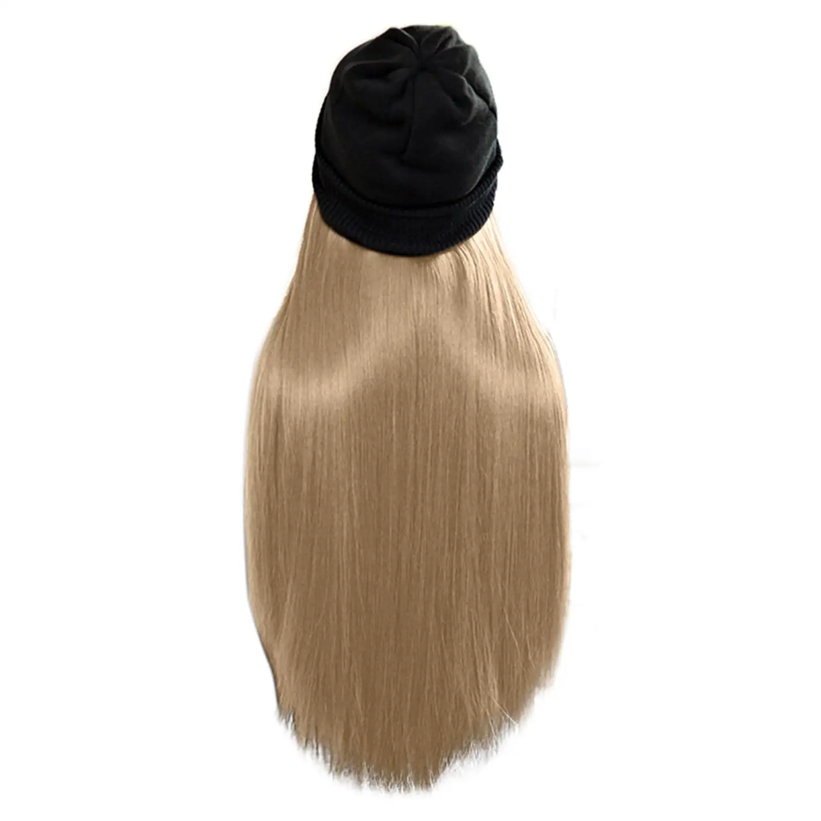 Beanie Hat Wig With 28 Inch Hair Attached - Image 3