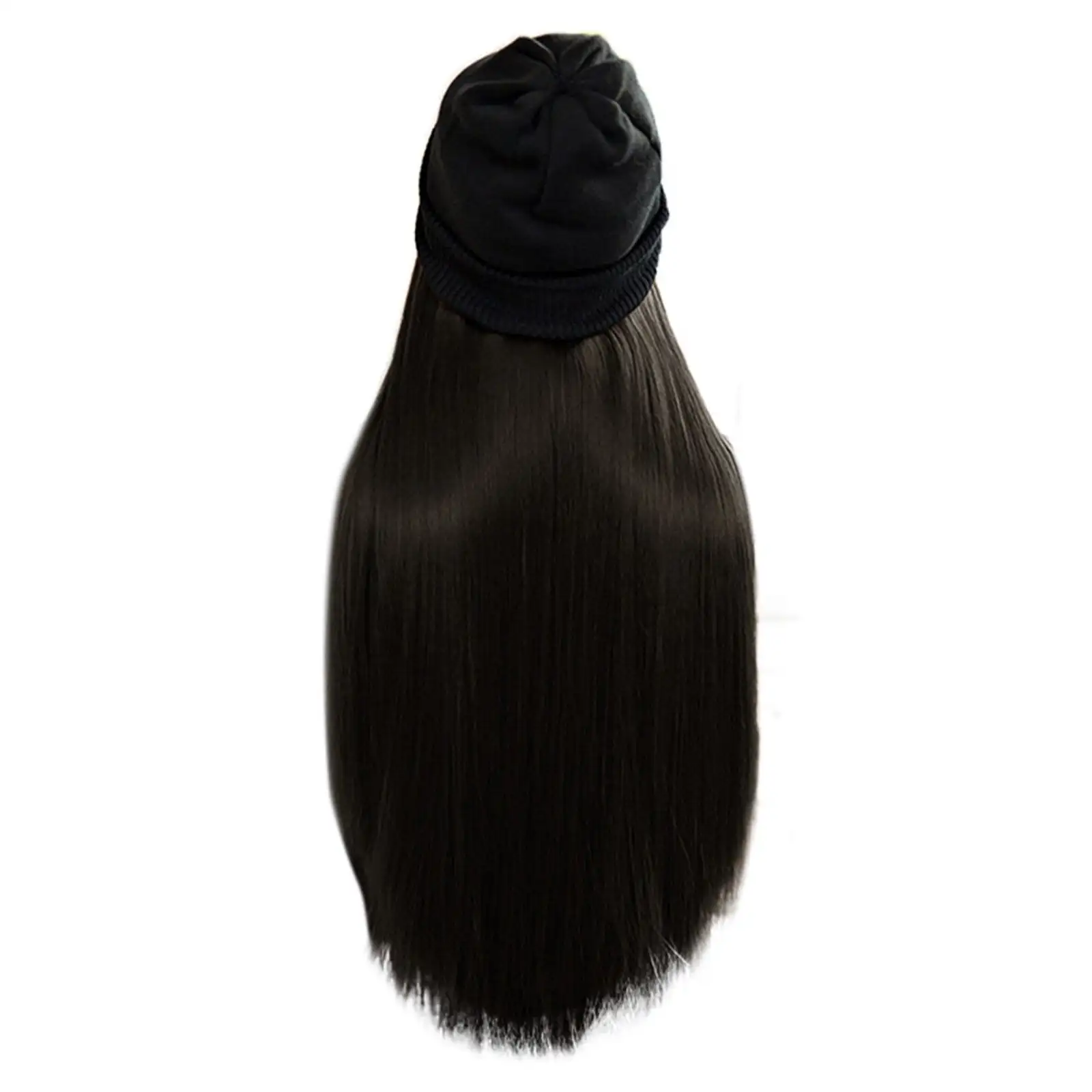 Beanie Hat Wig With 28 Inch Hair Attached - Image 5