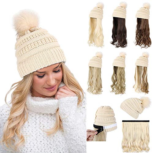 Beanie Hat with Hair Extensions - Image 17