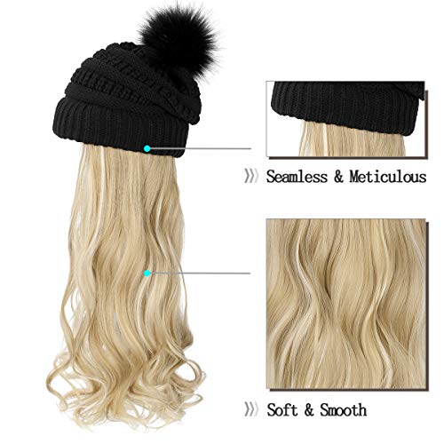 Beanie Hat with Hair Extensions - Image 3