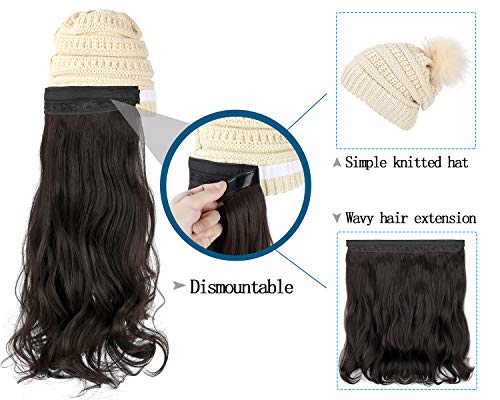 Beanie Hat with Hair Extensions - Image 34