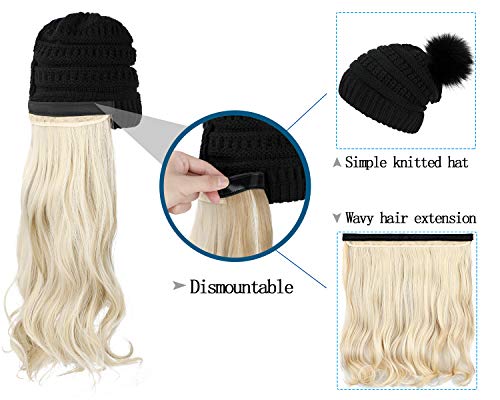 Beanie Hat with Hair Extensions - Image 4