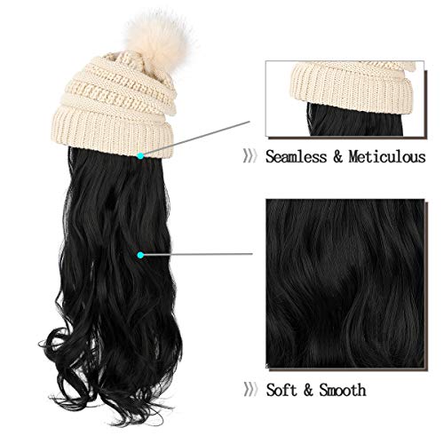 Beanie Hat with Hair Extensions - Image 42
